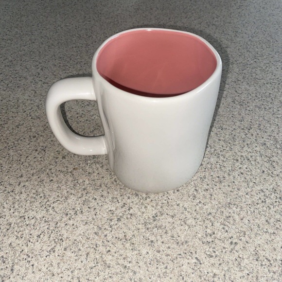 Rae Dunn CREATE DREAM ACHIEVE Inspirational Mug Coffee Tea Pink Interior - Picture 2 of 4